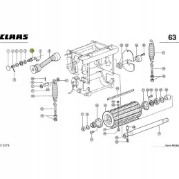Drive pin upper roller Claas Jaguar 0009873700