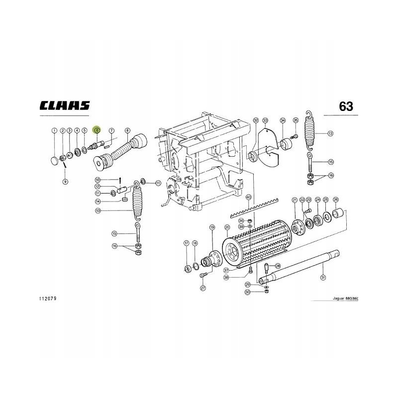 Drive pin upper roller Claas Jaguar 0009873700