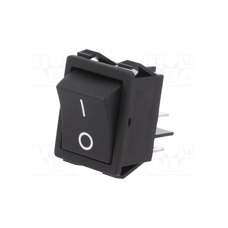 1 pcs x E-SWITCH - R5ABLKBLKFF0 - ROCKER, SPST-NO x2, Pos: 2, ON-OFF, 16A/250VAC, black, 20mΩ
