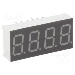 1 pcs x LUCKYLIGHT - KW4-361CVA - Display: LED, 7-segment, 9.2mm, 0.36', No.char: 4, red, 33÷66mcd