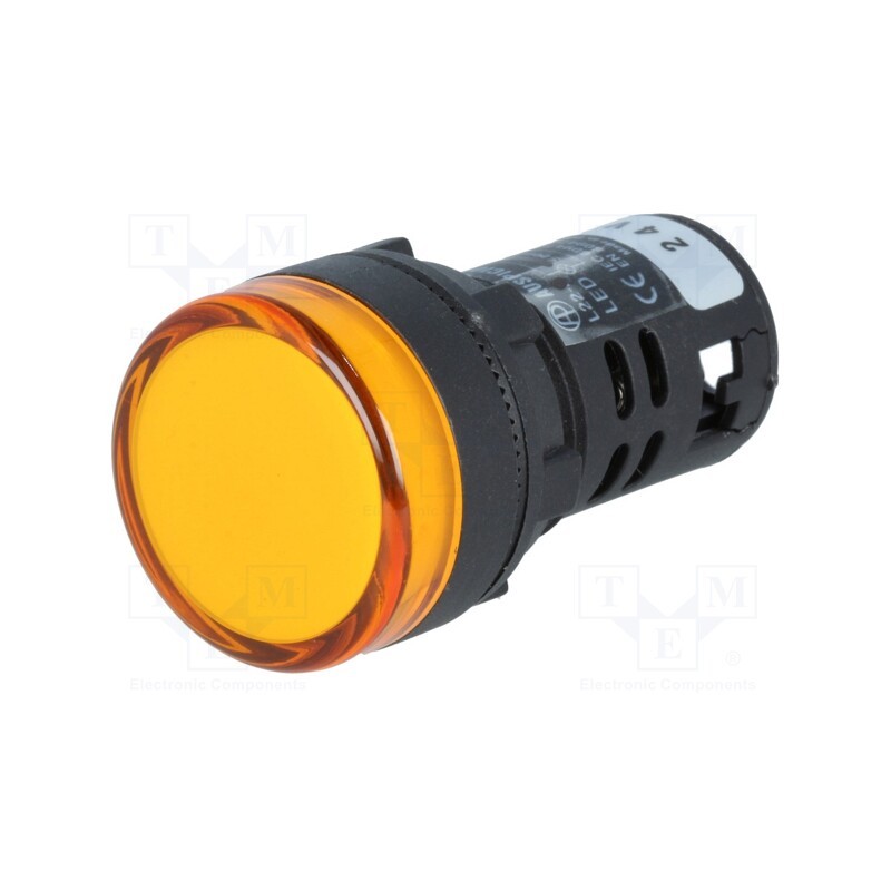 1 pcs x AUSPICIOUS - L22 24VDC Y - Control lamp, 22mm, L22, -20÷60°C, Illumin: LED, 24VDC, Ø22.5mm
