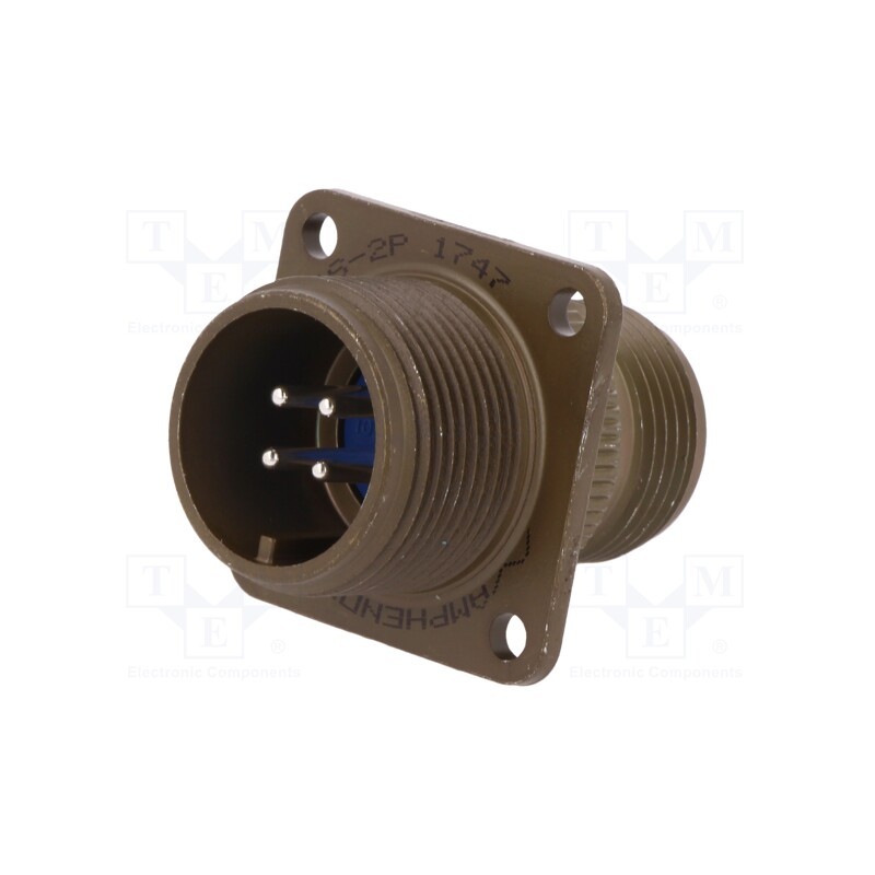 1 pcs x AMPHENOL - 97-3100A-14S-2P - Connector: circular, size 14S, 97, aluminium alloy, olive, socket