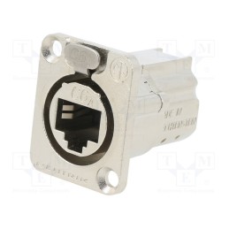 1 pcs x NEUTRIK - NE8FDX-P6 - D-SHAPE CAT6A PANEL CONNECTOR SHIELDED FEEDTHROUGH
