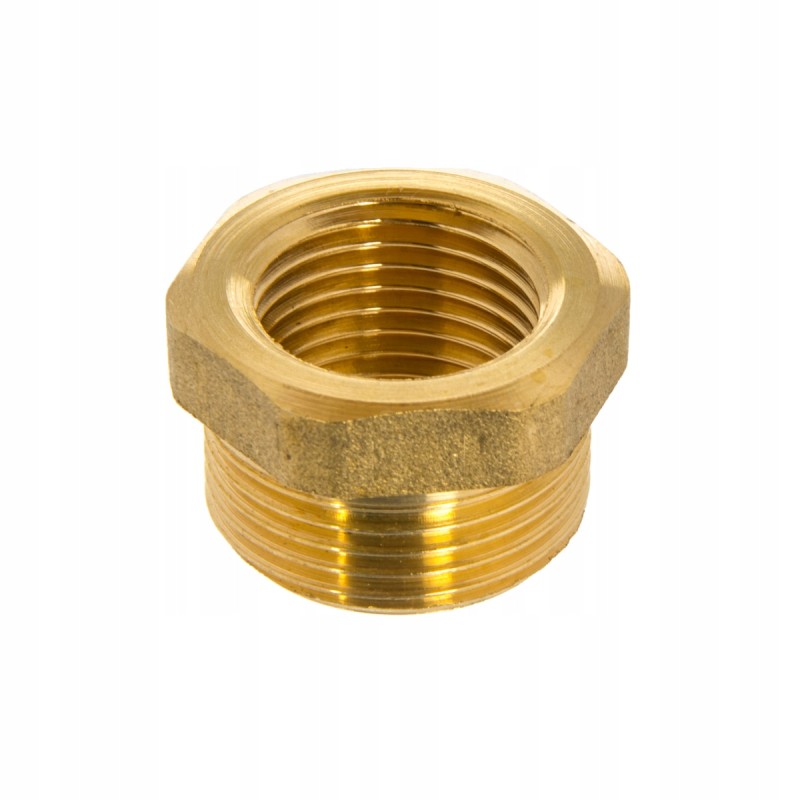 Reduction, straight nipple, thread 1 2 x thread 3 4