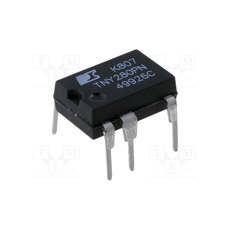 1 pcs x POWER INTEGRATIONS - TNY280PN - IC: PMIC, AC/DC switcher,SMPS controller, Uin: 85÷265V, DIP-8B