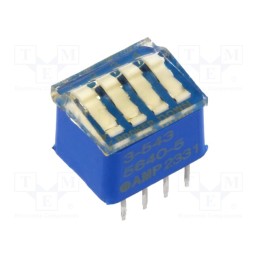1 pcs x TE Connectivity - 3-5435640-5 - Switch: DIP-SWITCH, ON-OFF, 1A/40VDC, Pos: 2, THT, DIP, Body: blue