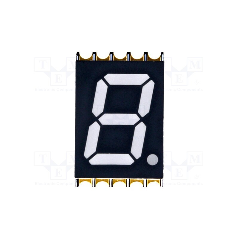 1 pcs x OPTO Plus LED - OPS-S3911LE-GW - Display: LED, 7-segment, 10mm, 0.39', No.char: 1, red, 30mcd, cathode