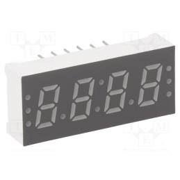 1 pcs x LUCKYLIGHT - KW4-306AVA - Display: LED, 7-segment, 7.6mm, 0.3', No.char: 4, red, 24÷48mcd