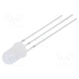 1 pcs x OPTOSUPPLY - OSRBMC5A52A-VV - LED, 5mm, red/blue, 30°, Front: convex, 3÷15V, No.of term: 3, round