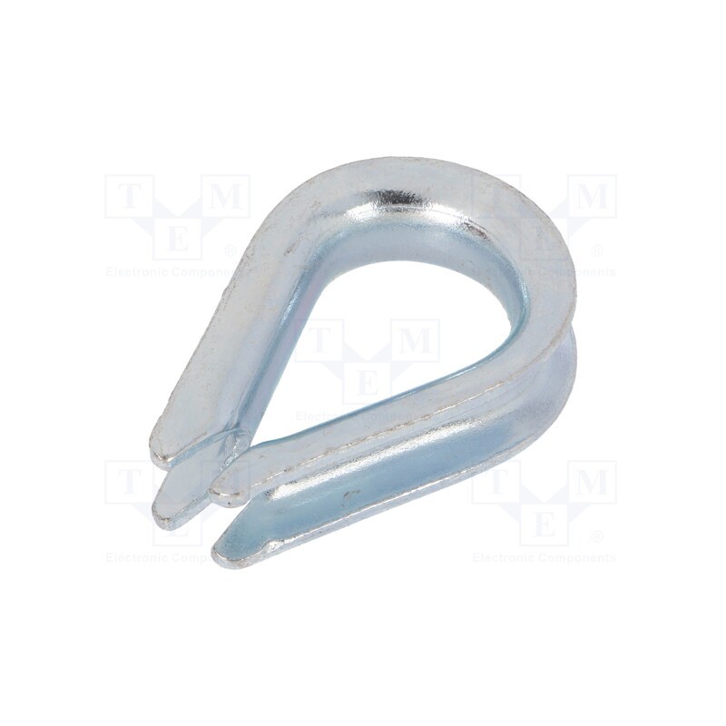 10 pcs x DROMET - KU.6 - Thimble for rope, steel, for rope, Ørope: 6mm, zinc, DIN 6899B