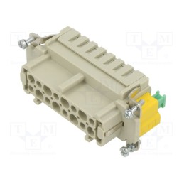 1 pcs x HARTING - 9330162776 - Connector: HDC, contact insert, female, Han® ES, PIN: 16, 16+PE