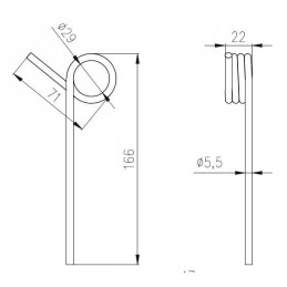 Pick-up finger of the Claas loader wagon