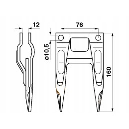 Double sheet metal bayonet Schumacher Deutz Fahr org