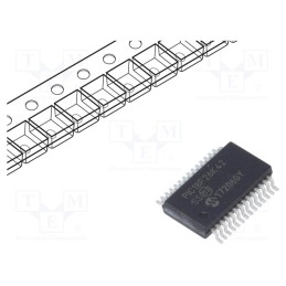 1 pcs x MICROCHIP TECHNOLOGY - PIC18F26K42-I/SS - IC: PIC microcontroller, 64kB, 64MHz, 2.3÷5.5VDC, SMD, SSOP28,