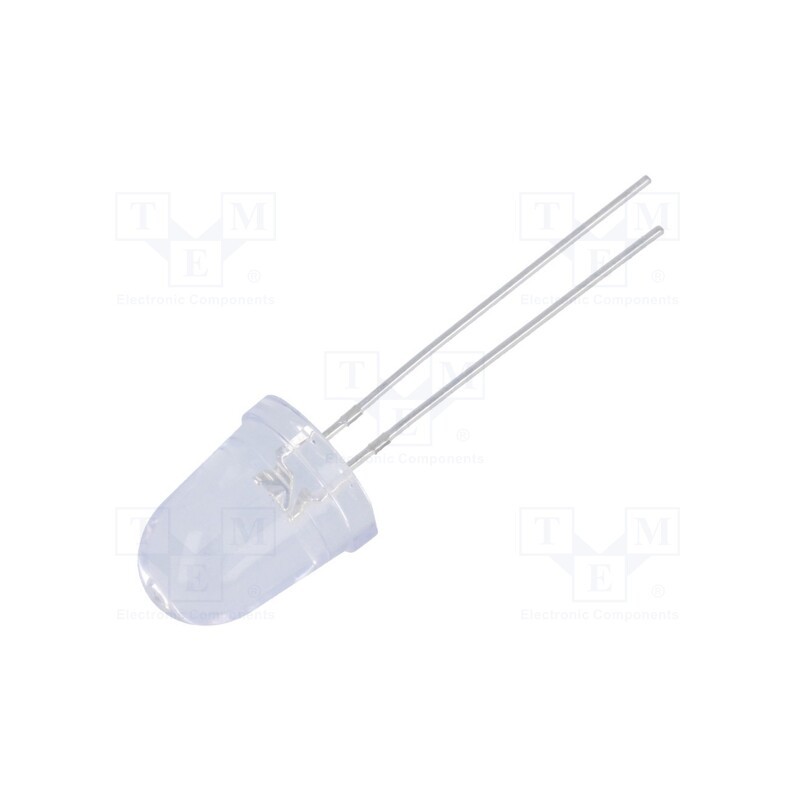 1 pcs x OPTOSUPPLY - OS5RPMA201A - LED, 10mm, red, 72000÷80000mcd, 8°, Front: convex, 1.8÷2.6V, Bullet