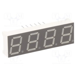 1 pcs x LUCKYLIGHT - KW4-39FAGA - Display: LED, 7-segment, 10mm, 0.39', No.char: 4, yellow-green