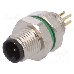 1 pcs x BULGIN - PXMBNI05FPM04APC - Connector: M5, socket, male, THT, PIN: 4, IP67, 60V, 1A