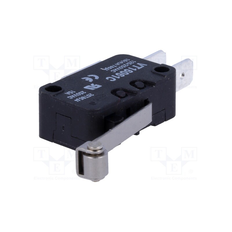 1 pcs x HIGHLY ELECTRIC - VT16061C - Microswitch SNAP ACTION, 14A/250VAC, with lever (with roller)