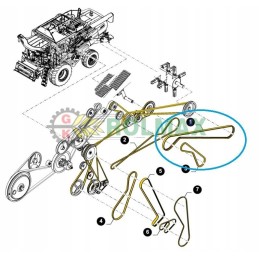 New Holland CX forage harvester drive belt 84175580 orig