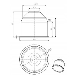 Protective cap for the K80 hitch