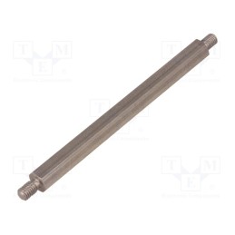 10 pcs x DREMEC - 448X90 - Screwed spacer sleeve, 90mm, Ext.thread: M5, hexagonal