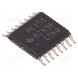 3 pcs x TEXAS INSTRUMENTS - SN74HC151PW - IC: digital, 8 to 1 line,multiplexer,data selector, SMD, TSSOP16