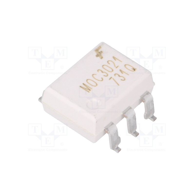 1 pcs x ONSEMI - MOC3021SR2M - Optotriac, 5.3kV, triac, SMT6, Ch: 1, MOC302XM
