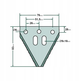 Schumacher john deere finely grooved scythe blade