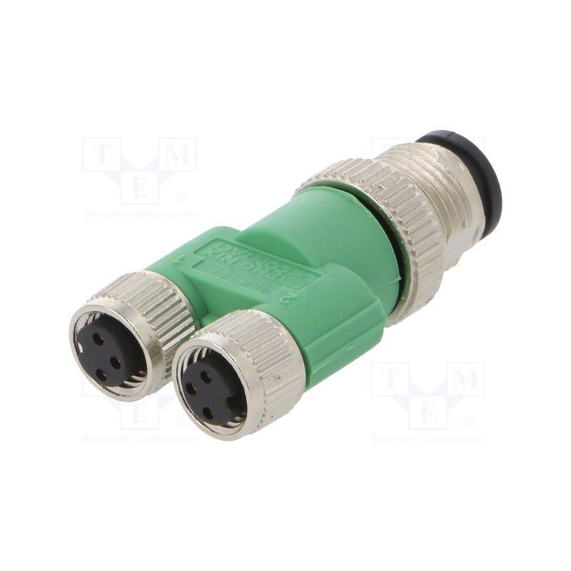 1 pcs x PHOENIX CONTACT - SAC-3P-M12Y/2XM 8FS 1683471 - Splitter, M12 male,M8 female x2, A code-DeviceNet / CANopen