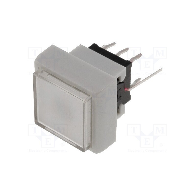 1 pcs x HIGHLY ELECTRIC - PB6133FBL-13 - Switch: keypad, Pos: 2, DPDT, 0.1A/30VDC, white, LED, red/green, THT