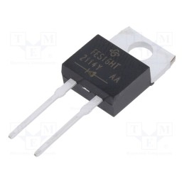 1 pcs x VISHAY - FES16HT-E3/45 - Diode: rectifying, THT, 500V, 16A, , Ifsm: 250A, TO220AC, 50ns