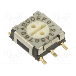 1 pcs x ECE - ERD716RMZ - Encoding switch, DEC/BCD, Pos: 16, SMT, Rcont max: 200mΩ, 5.1Ncm