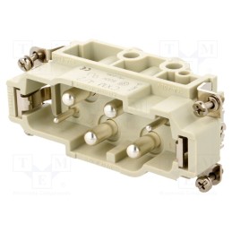 1 pcs x ILME - CXM 4/2 - Connector: HDC, contact insert, male, CX, PIN: 4, 4+PE, size 77.27