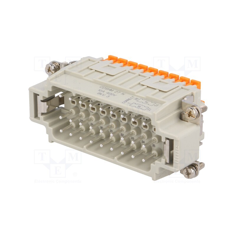 1 pcs x ILME - CDSHM 27 N - Connector: HDC, male, CDSH, PIN: 27, 27+PE, size 77.27, 10A, 400V