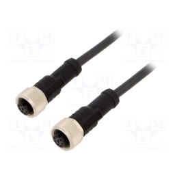 1 pcs x AMPHENOL LTW - M12A08FL-12AFL-SBA05 - Cable: for sensors/automation, PIN: 8, M12-M12, 0.5m, plug, plug