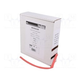 1 pcs x TASKER - BOX 6432 R - Heat shrink sleeve, glueless, 2: 1, 6.4mm, L: 5m, red, polyolefine
