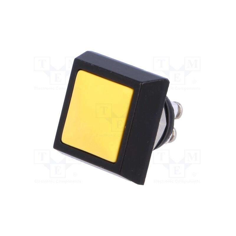 1 pcs x ONPOW - GQ12S-10/Y/A - Switch: vandal resistant, Pos: 2, SPST-NO, 2A/36VDC, IP65, OFF-(ON)