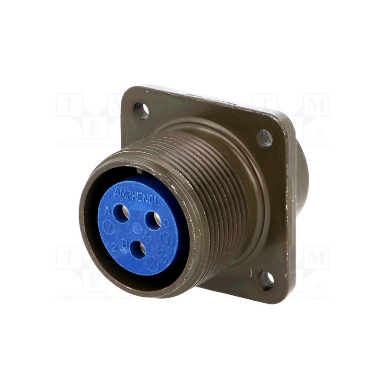 1 pcs x AMPHENOL - 97-3102A-16-10S - Connector: circular, size 16, 97, aluminium alloy, olive, socket