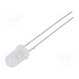 1 pcs x OPTOSUPPLY - OSW5DK51A5A - LED, 5mm, white cold, 4200÷5800mcd, 100°, Front: convex, 2.7÷3.4V