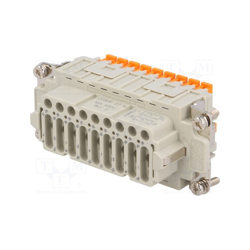 1 pcs x ILME - CDSHF 27 N - Connector: HDC, female, CDSH, PIN: 27, 27+PE, size 77.27, 10A, 400V