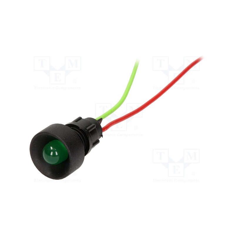 1 pcs x ELPROD - LKS12-24-G - Indicator: LED, recessed, green, 12÷24VDC, 12÷24VAC, Ø13mm, IP20