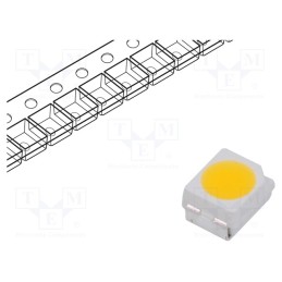 1 pcs x BROADCOM (AVAGO) - ASMT-UWB1-NX3H2 - LED, SMD, 3528,PLCC2, white warm, 1800÷2300(typ)-3550mcd, 3000K