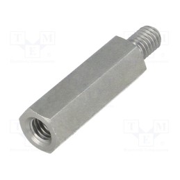 10 pcs x DREMEC - 249X30 - Screwed spacer sleeve, 30mm, Int.thread: M6, Ext.thread: M6