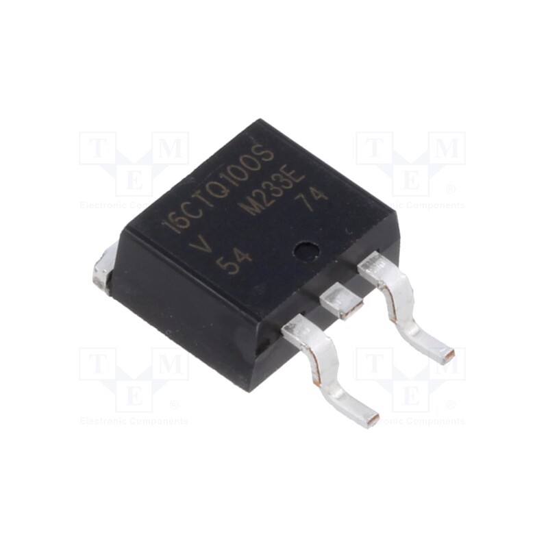 1 pcs x VISHAY - VS-16CTQ100S-M3 - Diode: Schottky rectifying, SMD, 100V, 8Ax2, D2PAK,