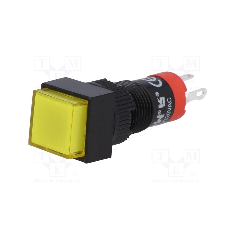 1 pcs x ONPOW - LAS3F-11Z/Y - Switch: push-button, Pos: 2, SPDT, 0.5A/250VAC, 1A/24VDC, ON-ON