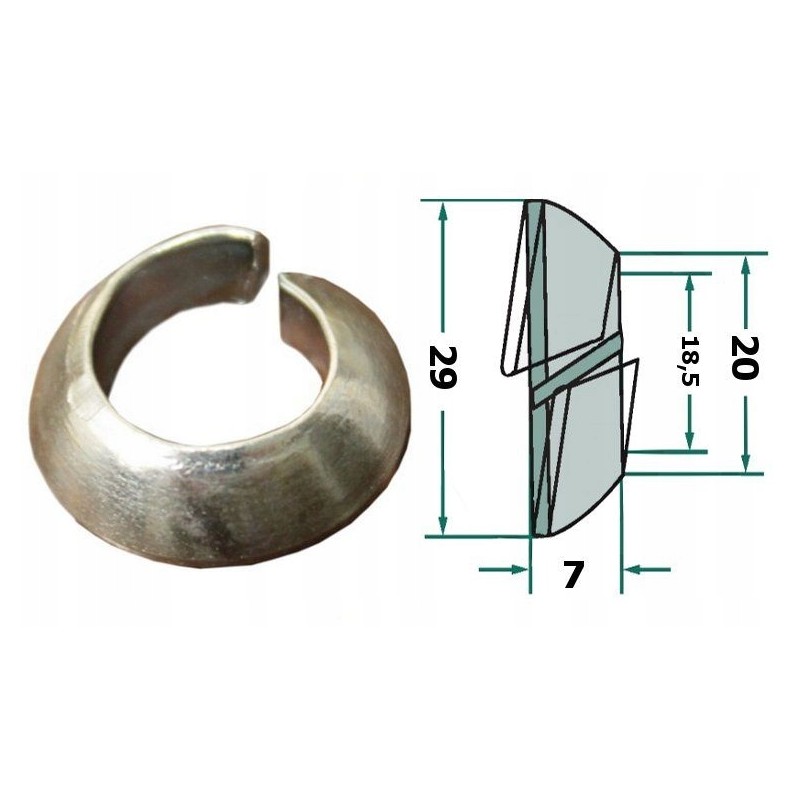 Conical spring washer for wheel studs 18 5 mm