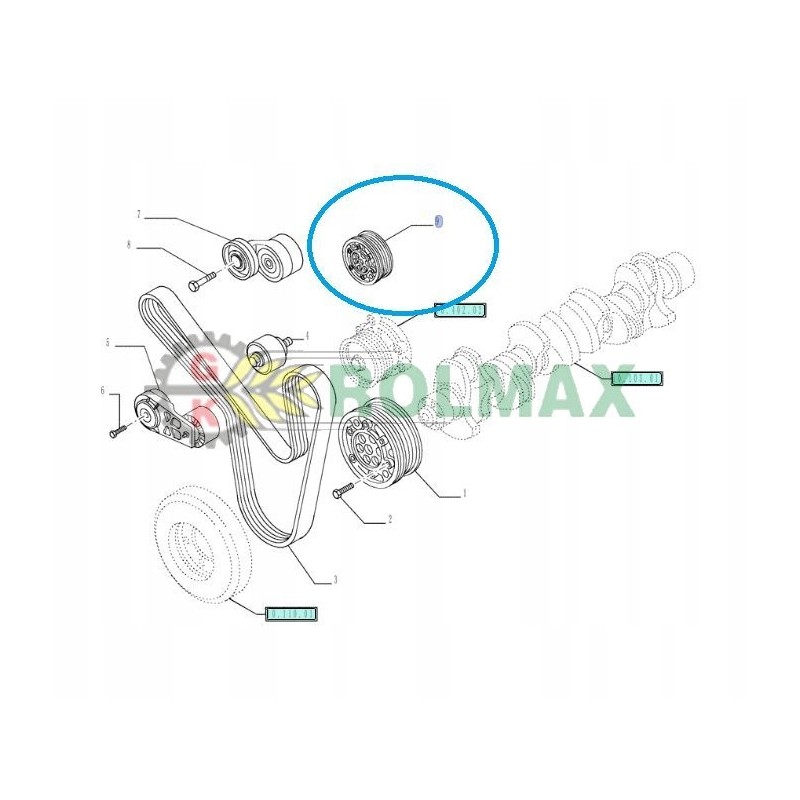 Pulley New Holland CR 504254003