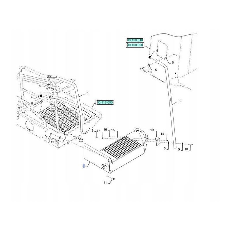 Balcony floor extension new holland cx 479301