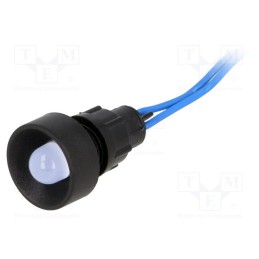 1 pcs x POLAM-ELTA - LB-D10-230AC - Indicator: LED, recessed, blue, 230VAC, Ø13mm, IP40, leads 300mm