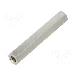 10 pcs x DREMEC - 118X50 - Screwed spacer sleeve, 50mm, Int.thread: M5, hexagonal, brass
